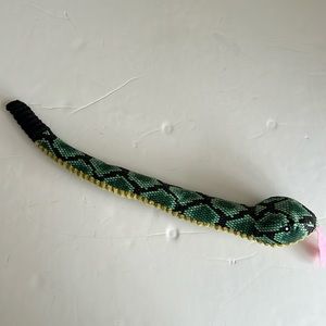 Spot Green Plush Snake Crinkle Dog Toy